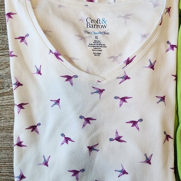 Set of Croft & Barrow Women's Classic Tee Size XL - Picture 4 of 5